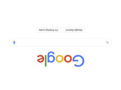 Google الٹا — əๅɓoo⅁